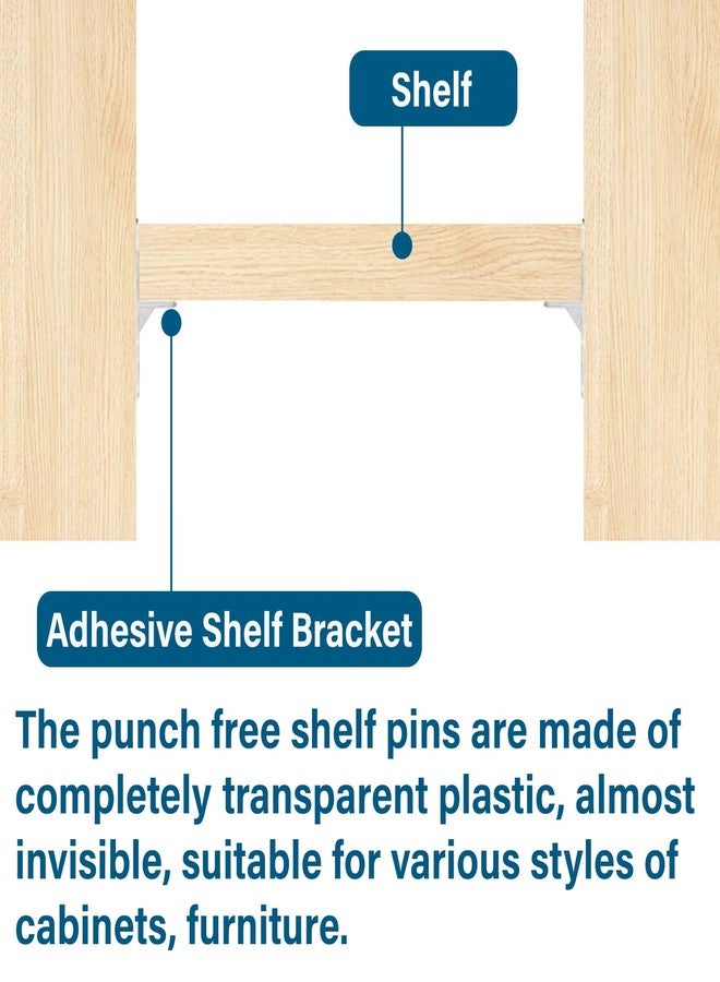LonlyEagle 20 Pieces Plastic Shelf Support Self Adhesive Bracket Separator Pin for Furniture Kitchen Cabinet Bookcase Cabinet Brackets Shingle Layer - Image 3